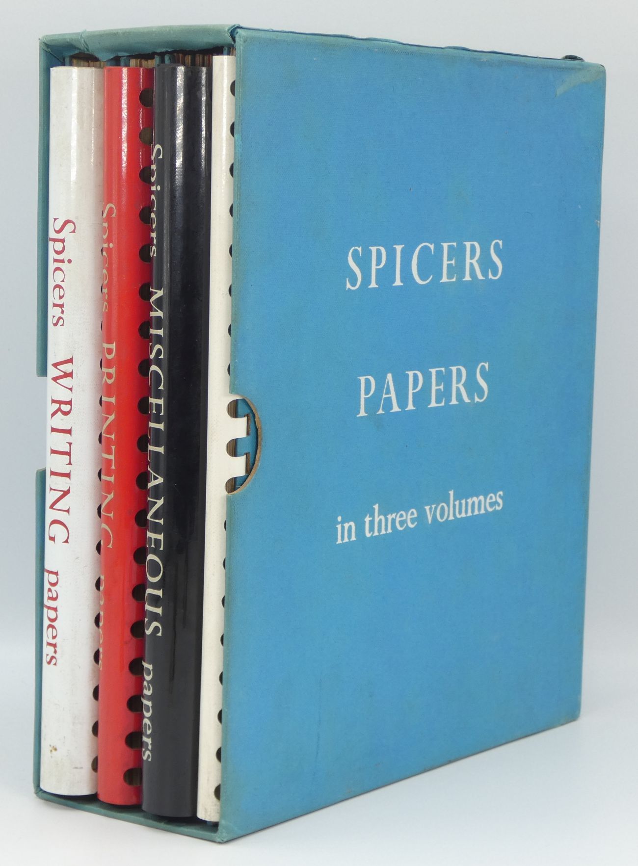 Image for Spicers Paper in Three Volumes: Volume 1 - Writings; Volume 2 - Printings; Volume 3 - Miscellaneous & Spicers Guide to Paper Substances [4 Volume Set]