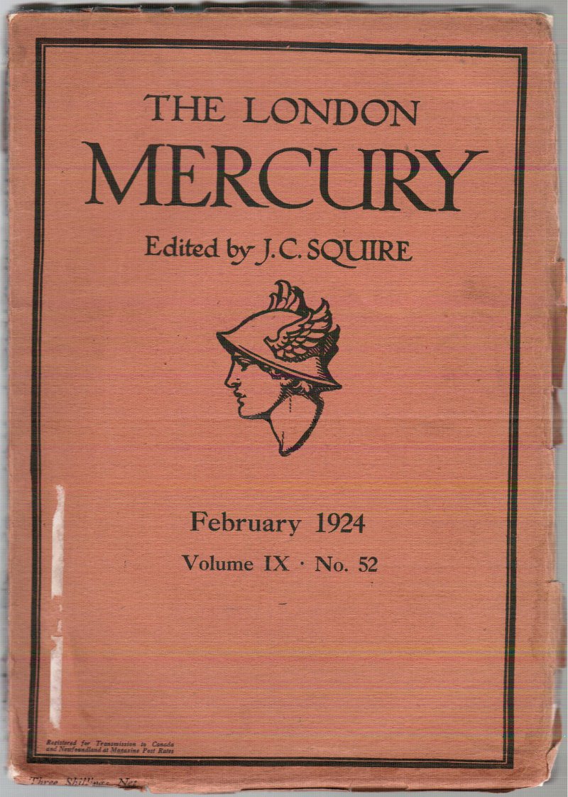 Image for The London Mercury: February 1924: Volume IX, No. 52
