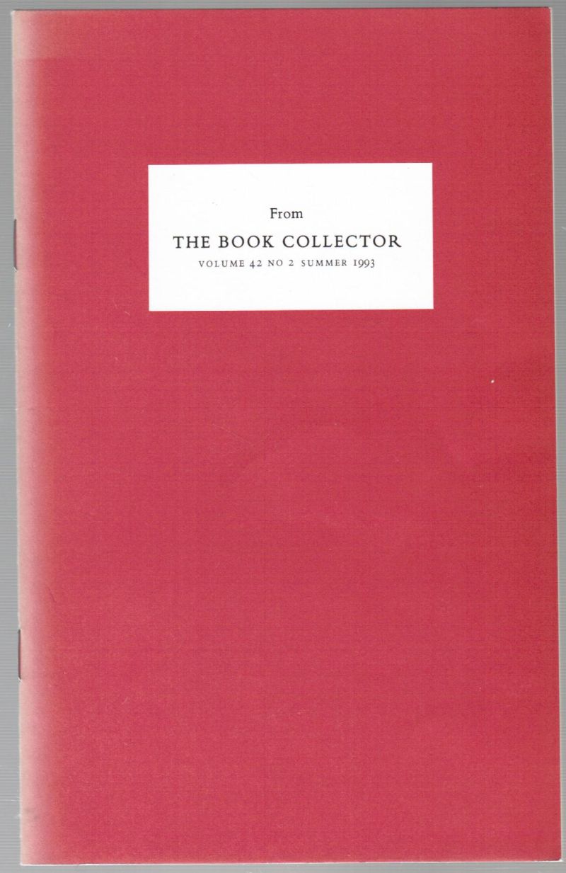 Image for Pages from an Autobiography (From the Book Collector, Volume 42, No. 2, Summer 1993)